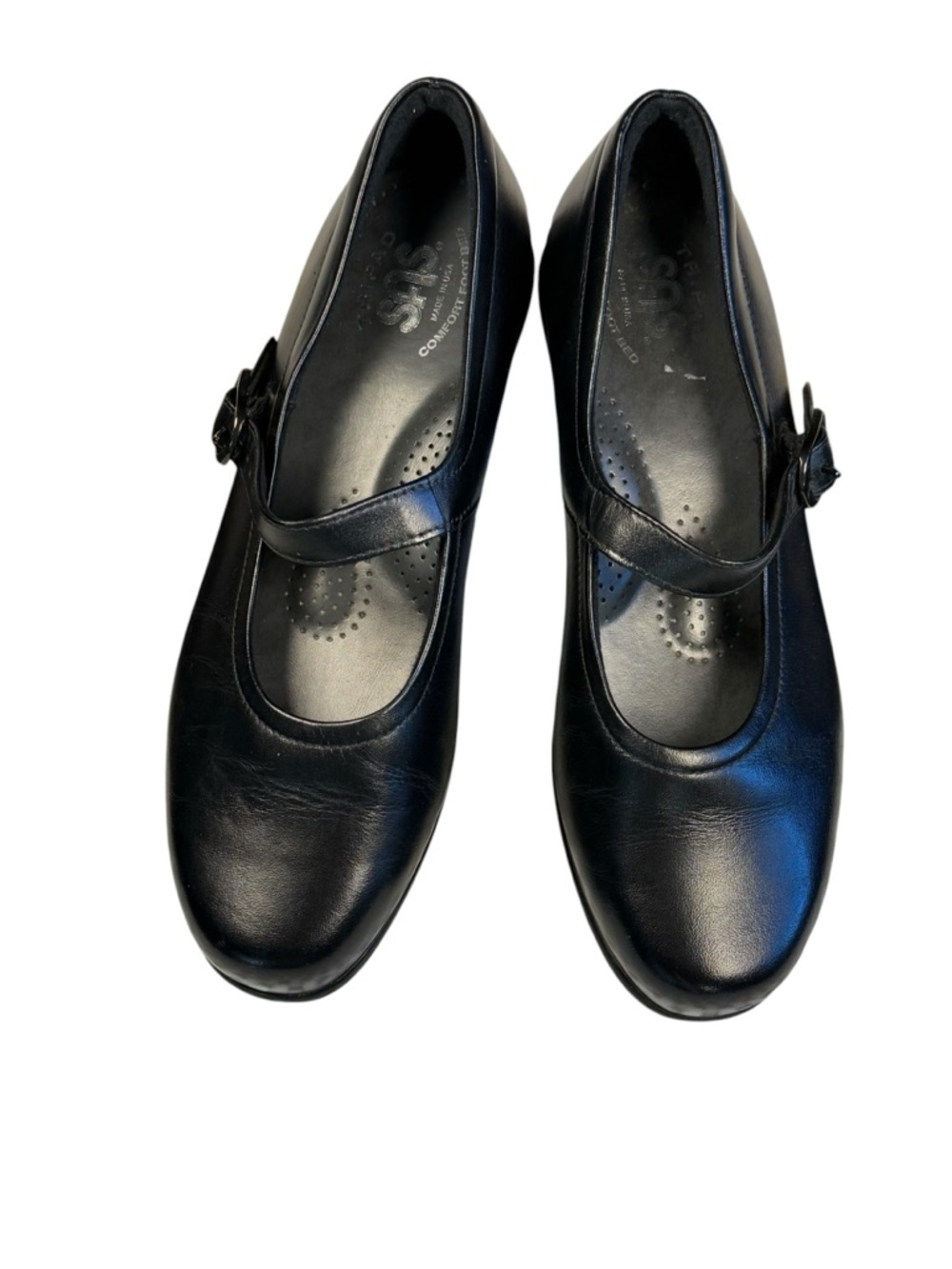 NWOB SAS Maria Comfort Black Leather Mary Jane Shoes Size 6 - Picture 2 of 14